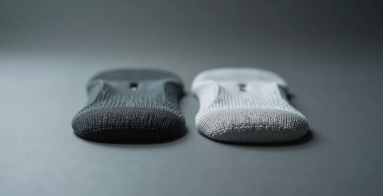 Comparaison visuelle entre enfile-bas rigide et souple